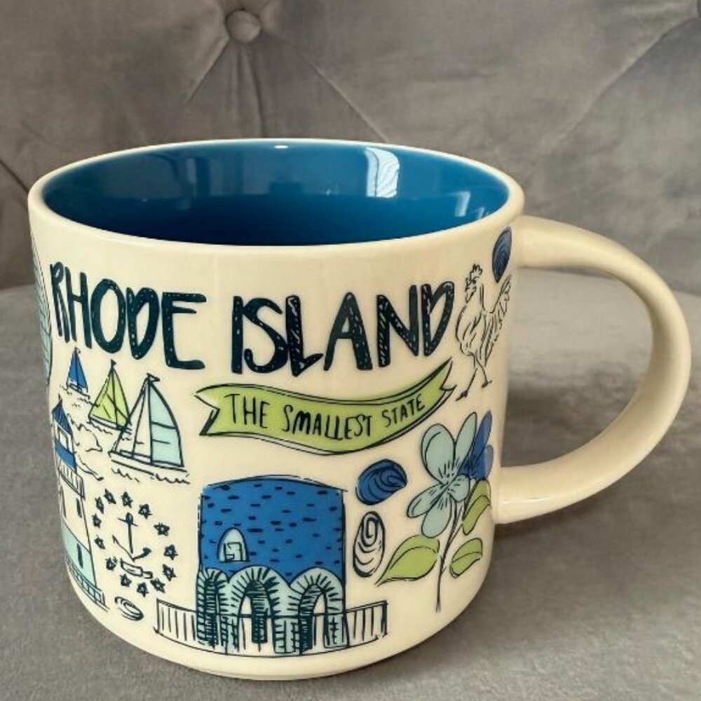 Starbucks RHODE ISLAND Been There Series Ceramic Coffee Mug, 14 Oz